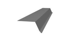 Планка капельник 100х55 0,5 Satin с пленкой RAL 9006 бело-алюминиевый (2м)