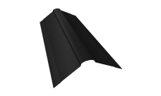 Планка конька фигурного 150x150 0,5 Satin Matt RAL 9005 черный (2м)