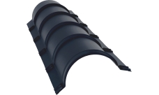 Планка конька полукруглого Grand Line 0,5 PurLite Matt RAL 7024 мокрый асфальт (1,97м)