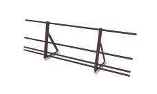 Ограждение кровельное со снегозадержателем на фальц Optima 0,65х2м RAL 8017
