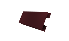 Планка H-образная Блок-Хаус новый Grand Line 0,45 ПЭ двухсторонний с пленкой RAL 3005 красное вино (2м)