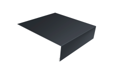 Планка лобовая/околооконная простая 190х50 Grand Line 0,5 PurPro с пленкой RAL 7024 мокрый асфальт (2м)