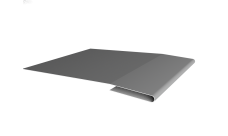 Планка начальная Grand Line 0,5 Satin с пленкой RAL 9006 бело-алюминиевый (2м)