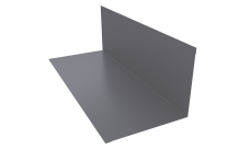 Планка примыкания верхняя к трубе 150х200 Grand Line 0,45 PE с пленкой RAL 7004 сигнальный серый (2м)