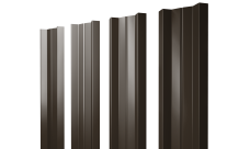 Штакетник М-образный A с прямым резом Grand Line 0,45 Drap RR 32 темно-коричневый