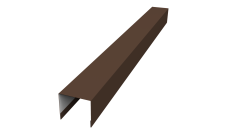 Стойка боковая крепежная для забора жалюзи Palermo 0,5 Rooftop Бархат RAL 8017 шоколад (2,5м)