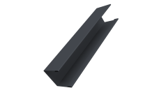 Крышка для забора жалюзи Milan Slim Grand Line 0,5 Atlas X RAL 7024 мокрый асфальт (2,5м)