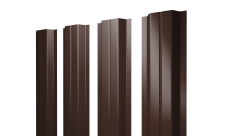 Штакетник П-образный A с прямым резом Grand Line 0,45 Drap TR RAL 8017 шоколад