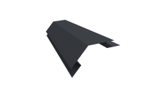 Угол внешний сложный 75х75 135 градусов 0,45 PE-Double с пленкой RAL 7024 мокрый асфальт (2м)