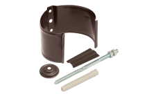 Кронштейн трубы на кирпич Grand Line ПУ матовый 90мм RAL 8017 шоколад