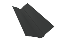 Планка ендовы верхней фигурной 100х100 Grand Line 0,5 Сатин матовый RAL 7016 антрацитово-серый (2м)