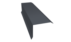 Планка торцевая 80х100 Grand Line 0,5 Atlas X с пленкой RAL 7024 мокрый асфальт (2м)