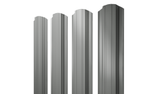 Штакетник Прямоугольный фигурный 0,45 PE RAL 7005 мышино-серый
