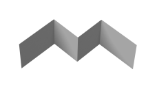 Угол внутренний фибросайдинга 0,5 Satin с пленкой RAL 9006 бело-алюминиевый (3м)