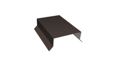 Парапетная крышка прямая 125мм 0,45 PE с пленкой NL 805 серо-коричневый гефест (2м)