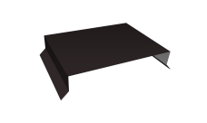 Парапетная крышка прямая 250мм 0,5 Satin с пленкой RAL 9005 черный (2м)