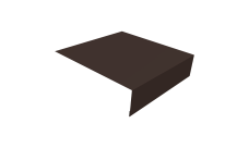 Планка околооконная простая 200х50 0,5 Satin с пленкой RR 32 темно-коричневый (2м)