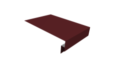 Планка околооконная сложная 300х50х18 (j-фаска) 0,5 PE lite с пленкой RAL 3005 красное вино (2м)