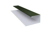 Планка П-образная Блок-Хаус new Grand Line 0,5 Satin Matt TX RAL 6020 хромовая зелень (3м)