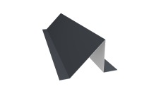 Планка снегозадержания 75х115 0,5 PurPro с пленкой RAL 7024 мокрый асфальт (2м)