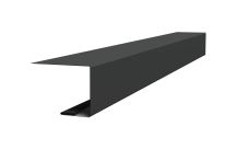 Планка завершающая фальц 0,5 Rooftop Бархат RAL 7016 антрацитово-серый (2м)