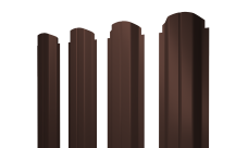 Штакетник П-образный A фигурный Grand Line 0,45 Drap-double TX RAL 8017 шоколад