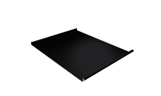 Фальц двойной стоячий Grand Line 0,5 PurPro Matt 275 с пленкой на замках RAL 9005 черный