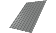 Профнастил С10A Grand Line 0,5 Сатин RAL 9006 бело-алюминиевый