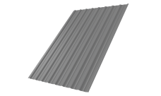 Профнастил С10A Grand Line 0,5 Satin RAL 9006 бело-алюминиевый