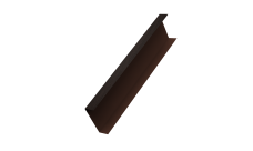 Декоративная накладка на столб универсальная 60х60 для забора жалюзи Grand Line 0,45 Print Elite Coffee Wood TwinColor (1,8м)