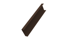 Декоративная накладка на столб универсальная 62х55 для забора жалюзи Grand Line 0,7 PE RAL 8017 шоколад (2,5м)