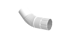 Колено круглое Ø90 Vortex Mix PE RAL 9003 сигнальный белый