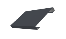 Ламель лицевая стартовая/финишная забора жалюзи Texas 80мм для калиток и ворот (с заполнением ламелями 150) 0,5 Rooftop Бархат RAL 7024 мокрый асфальт