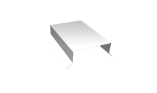 Парапетная крышка прямая 100мм 0,45 PE с пленкой RAL 9003 сигнальный белый (3м)