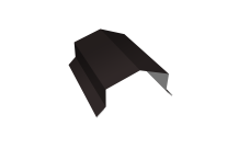 Парапетная крышка угольная 125мм Grand Line 0,5 PurPro Matt 275 RAL 9005 черный (3м)