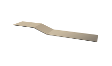 Планка крепежная фальц 0,45 PE с пленкой RAL 1015 светлая слоновая кость (2м)