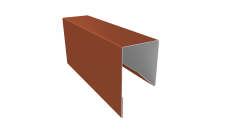 Планка П-образная заборная 17 0,5 Satin Matt TX RAL 8004 терракота (2,5м)