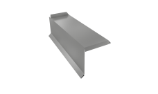 Планка торцевая сегментная 30мм Grand Line Левая 0,45 PE с пленкой RAL 9006 бело-алюминиевый