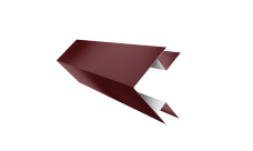 Планка угла внешнего сложного Экобрус Grand Line 0,45 Drap TX RAL 3005 красное вино (3м)