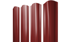 Штакетник Круглый фигурный Grand Line 0,45 PE RAL 3011 коричнево-красный