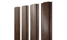 Штакетник Прямоугольный с прямым резом Grand Line 0,45 Print Premium Antique Wood TwinColor