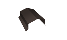 Парапетная крышка угольная 100мм Grand Line 0,45 Drap-double TX RR 32 темно-коричневый (3м)