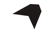 Планка карнизная широкая 100х85 Grand Line 0,45 PE с пленкой RAL 9005 черный (2м)