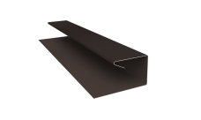 Планка П-образная завершающая сложная Корабельная Доска Grand Line 0,45 PE-Double с пленкой RR 32 темно-коричневый (2м)