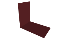 Планка снегозадержания усиливающая 0,45 PE-Double с пленкой RAL 3005 красное вино (3м)