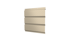 Софит металлический Grand Line полная перфорация 0,45 PE с пленкой RAL 1015 светлая слоновая кость