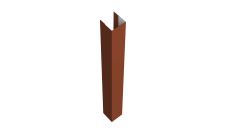 Стойка жалюзи Texas для монтажа без крепежного вкладыша 0,5 Satin RAL 8004 терракота (1,8м)