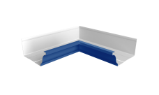 Угол желоба со сварным швом внутренний Vortex Project 210мм RAL 5005 сигнальный синий