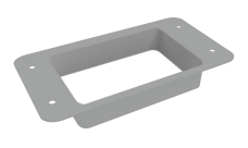 Воронка врезная прямоугольная Vortex Lite PE RAL 9006 бело-алюминиевый