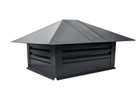 Дымник на трубу с жалюзи 520х390мм 0,5 Satin с пленкой RAL 7024 мокрый асфальт